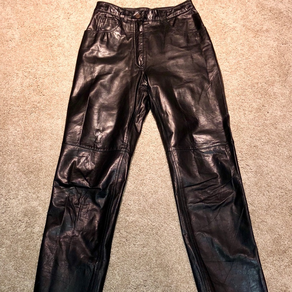 Black Leather Pants